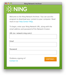 Ning Network Archiver